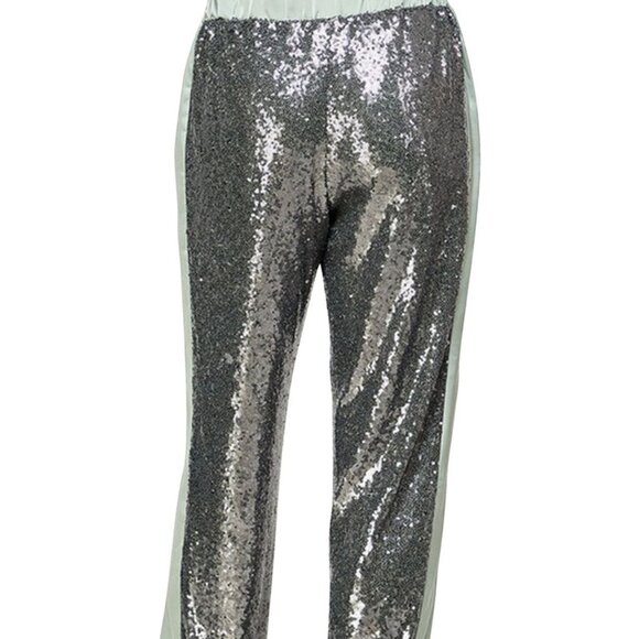 SIZE:XXL NY&CO GREY&SILVER SEQUIN ENCRUSTED JOGGERS - Picture 1 of 1